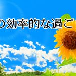 夏の効率的な過ごし方
