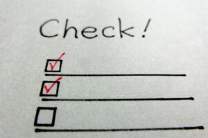 持ち物チェック