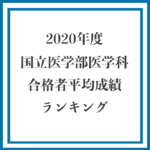 国立医学部医学科合格者平均成績ランキング